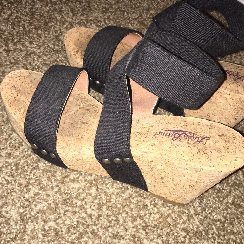 Cork high heels